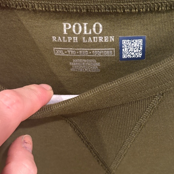 Polo by Ralph Lauren Men's Crewneck Sweater in Olive - Picture 2 of 4
